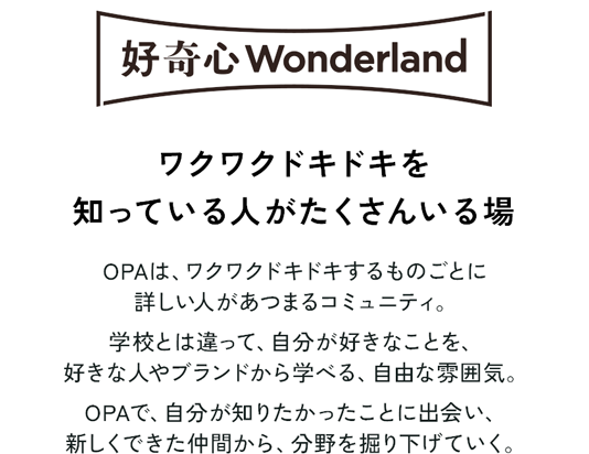 好奇心Wonderlandをのぞいてみよう！