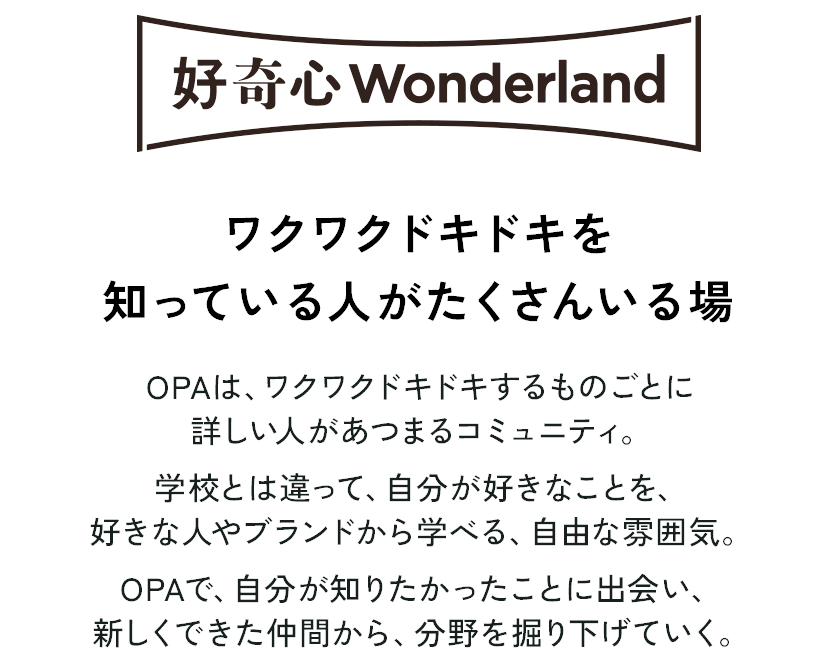 好奇心Wonderlandをのぞいてみよう！