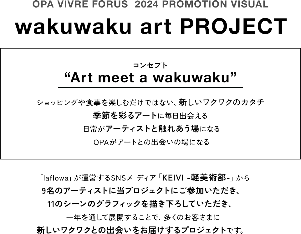 OPA VIVRE FORUS  2024 PROMOTION VISUAL wakuwaku art PROJECT