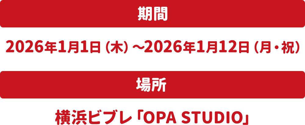 期間　場所
